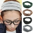 thumbnail image 2 of Wide Sweet Cotton Blend Makeup Headband Solid Color Twisted Hair Band Hair Accessories, 2 of 8