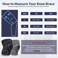thumbnail image 4 of AOKESI Knee Brace for Women & Men, Adjustable Compression Knee Support with Side Stabilizers & Patella Gel Pad for Knee Pain Relief, ACL MCL Injury Recovery, Black/Gray, L-XXL, 4 of 7