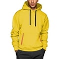 thumbnail image 2 of BOOMNY Mens Hoodies Long Sleeve Hoodie for Men Solid Color Soft Warm Pullover Hooded Sweatshirt Cozy Fall Winter Hoodies With Pocket, 2 of 3