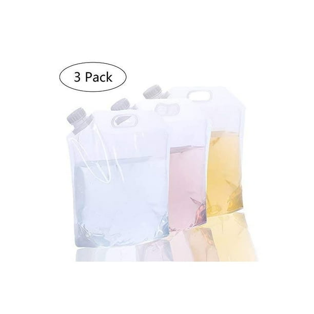 [3 Packs]5L Collapsible Water Container For Backpacking,Water Storage