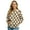 Leopard Argyle Print Beige, variant on SCRAWLGOD Highland Cow Daisy Sunflower Yellow Womens Zip Up Long Sleeve Crewneck Sweatshirt Jacket Casual Loose Coats With Pockets Stylish Comfy Lightweight Outerwear, S