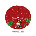 thumbnail image 3 of Estera de árbol de tela navideña, tapete rústico con Base de árbol de 27 pulgadas, suministros para fiestas navideñas en casa, 3 of 5