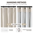 thumbnail image 3 of Cortinas Joydeco Pinch de lino plisado 100% opacas, 180 x 183 cm, 3 of 9