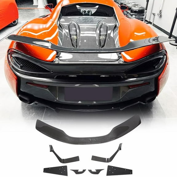 Carbon Fiber Rear Trunk Spoiler For Mclaren 540c 570s 2-Door 2015-2019 Rear Boot Highkick Wing Lip