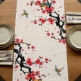 thumbnail image 5 of Table Runners 72 Inches Long Dress Scarves, Red Spring Floral Farmhouse Kitchen/Dining Table Runner, Coffee Tablerunners, Birds Branches Watercolor Flowers Rustic 13x72 Inch, 5 of 9