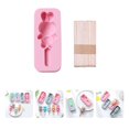 thumbnail image 1 of Ice Cream Mold with 20 Sticks Quick Release Silica Gel Bear Rabbit Shaped Popsicle Mold for Summer, 1 of 8