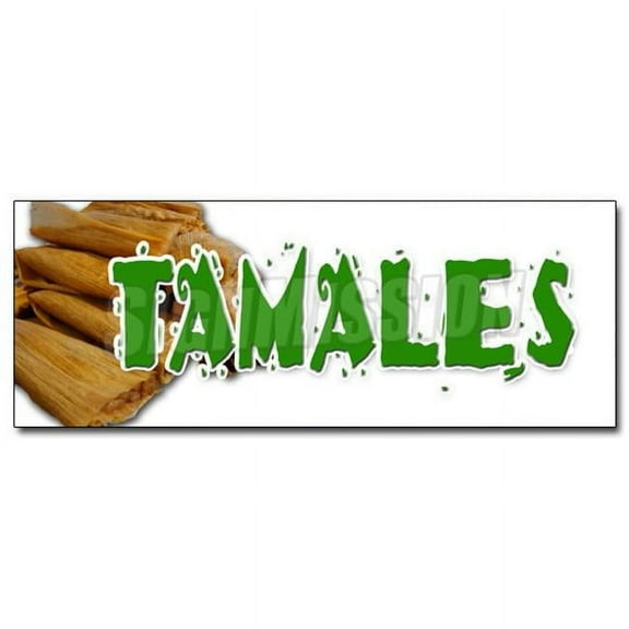 12 in. Tamales Decal Sticker - Mexican Dough Corn Latin Comfort Food Meat Cheese