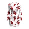 thumbnail image 6 of PBFRDSJ Womens Long Sleeve Crew Neck Graphic Print Bodycon Mini Dress for Daily Wear Casual Outings Halloween Party Gatherings, 6 of 6