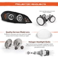 thumbnail image 5 of AKKON - Fit 2006-2013 Chevy Impala / Limited Dual DRL Projector LED Headlights + LED Tail Lamps [Black Housing Set], 5 of 7