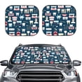 thumbnail image 2 of Haiem Dental Car Windshield Sun Shade (2 Pieces) Foldable Windshield Sun Shade Car Accessories for Truck SUV Pickup-Large, 2 of 7