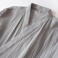 thumbnail image 3 of Qarigey Kimono primavera verano algodón crepé camisón bata de baño media manga hogar Hotel pijamas ropa de dormir Pijama Gris Hombres/L Qarigey AP019175-08, 3 of 6