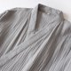 thumbnail image 3 of Qarigey Kimono primavera verano algodón crepé camisón bata de baño media manga hogar Hotel pijamas ropa de dormir Pijama Gris Hombres/L Qarigey AP019175-08, 3 of 6