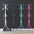 thumbnail image 5 of Free Standing Coat Rack Metal Stand Hall Tree Entry-Way Hanging Clothes Hat Scarf Holder Home Office Floor Hanger Multi Hooks Organizer, 5 of 17