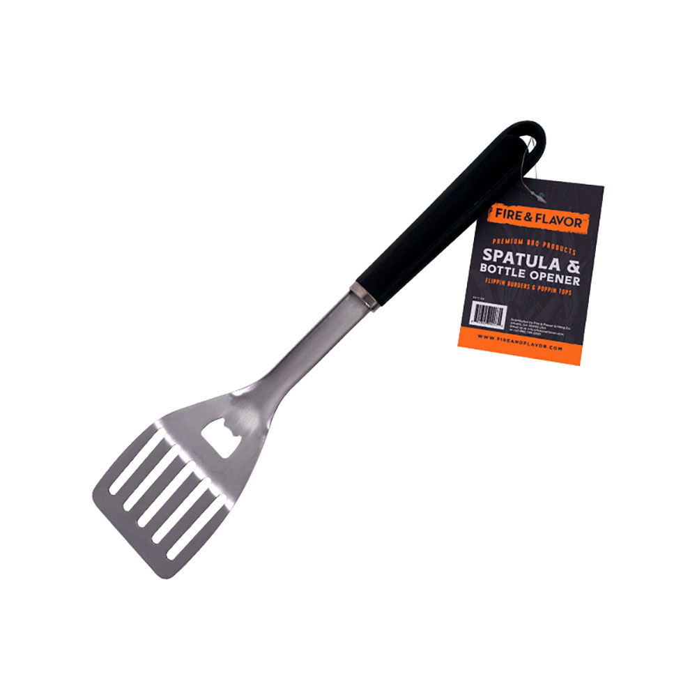 Fire & Flavor Wood Handle Spatula w/Beer Opener