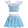 thumbnail image 2 of Girls Princess Two Piece Swimsuit Set Ruffle Bathing Bikini Suit Role Play Swimwear, 2 of 6