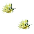thumbnail image 3 of VONKY Faux Lilium With Realistic Appearance Low Maintenance Artificial Flowers yellow 2Set, 3 of 6