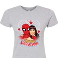 thumbnail image 3 of Marvel Spider-Man - Mary Jane Valentine - Juniors Fitted Graphic T-Shirt, 3 of 5