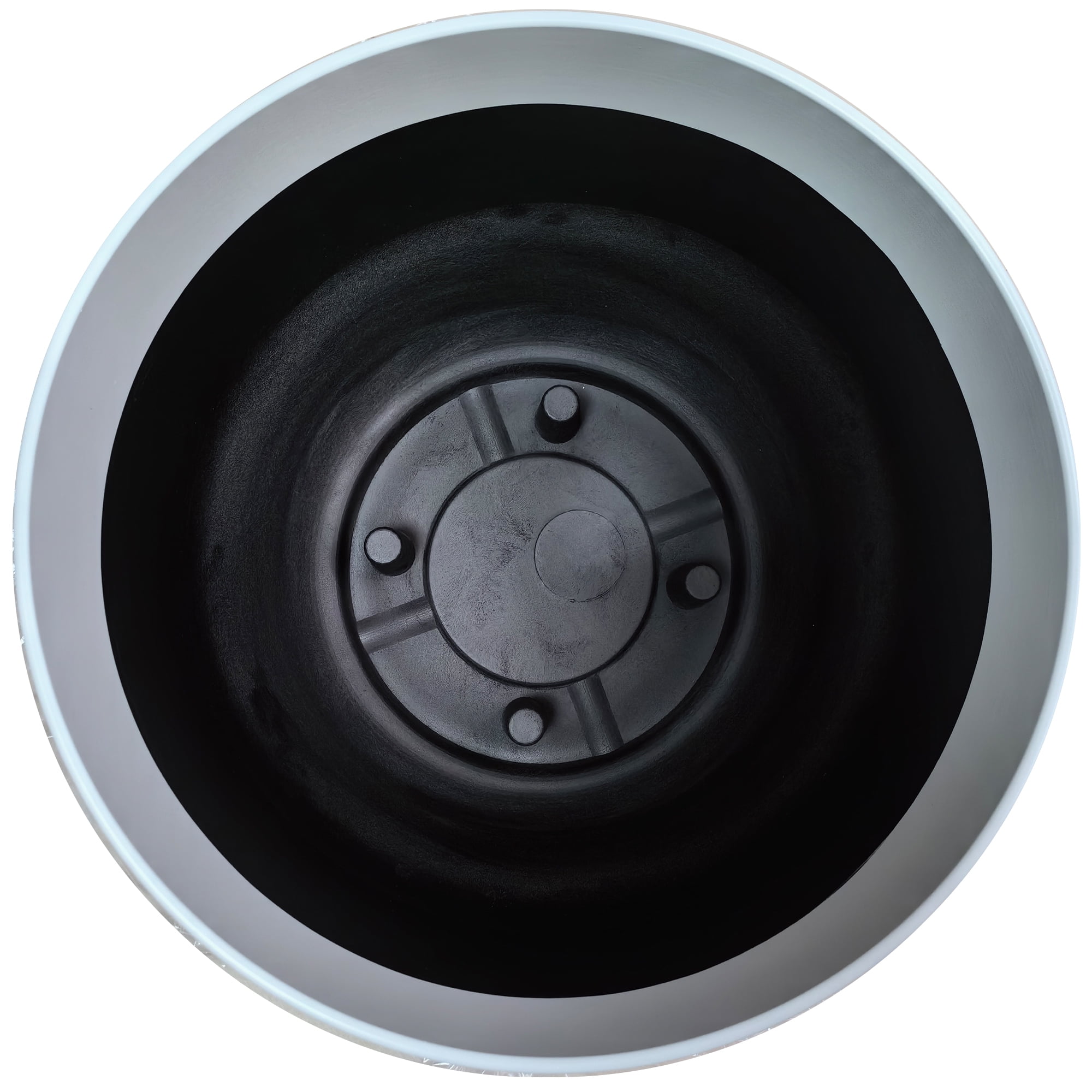 Mainstays Large 16in Diameter Round White Resin Playa Planter