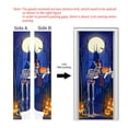 thumbnail image 4 of Halloween Skeleton Door Mural Sticker - refrigerator stickers Self Adhesive Decal, Horror Ghost Wallpaper, Peel and Stick Removable Vinyl Decals for Terror Scary Home Party Bar Props, 4 of 18