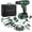 Green, variant on Red Drill Tool Kit Set: 20v Cordless Power Box With Electric Driver For Men Home Hand Repair Basic Toolbox Tools Sets Drills Case