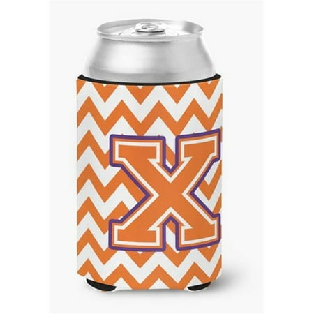 

Letter X Chevron Orange & Regalia Can or Bottle Hugger