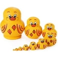 thumbnail image 2 of 10 Pcs Wooden Yellow Duck Handmade Russian Nesting Dolls Toys, Cute Lovely Animal Matryoshka Stacking Dolls Home Decor, Educational Learning Toys for Adults, 2 of 5