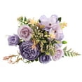 thumbnail image 2 of Hydrangea Artificial Flowers Artificial Peony Flower Silk Rose Bride Bouquet Wedding Home Valentine's Day Decor Accessories Gift Fake Plant Hydrangea (Purple), 2 of 6