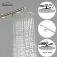 thumbnail image 6 of Boyel Living 9 in. Wall Mount Rain Shower Head System Shower Faucet Fixed Shower Head with Single Lever Handle and Valve in Brushed Nickel, 6 of 7