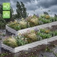 thumbnail image 7 of SHOUFTW 2 PCS Galvanized Rectangular Raised Garden Bed, 12x4x1 ft Outdoor Metal Planter Box with Rust-Resistant Steel, Easy to Assemble, Ideal for Vegetables, Flowers & Herbs, 7 of 7