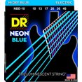 thumbnail image 1 of DR Strings NBE-10 Hi-Def Bleu Néon Revêtu Médium, Guitare Électrique Cordes, 10-46, 1 of 1