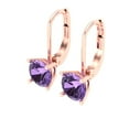 thumbnail image 2 of Clara Pucci 1Ct Alexandrite Round Cut VVS1 Lever Back Drop Dangle 14k Solid hypoallergenic Gold Designer Earrings For June, 2 of 7