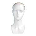 thumbnail image 1 of Cabeza de maniquí calva, ligera, multiusos, soporte para peluca, sombrero, collar Blanco, 1 of 9