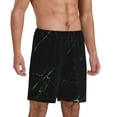 thumbnail image 2 of Balery Black Marble Pantalones cortos de pijama de punto de algodón para hombre con cinturilla y bolsillos-4X-Large, 2 of 6