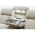 thumbnail image 3 of Pemberly Row Contemporary Fabric Power Console Sofa in Fossil Beige, 3 of 6