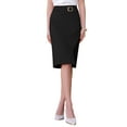 thumbnail image 1 of Falda Lápiz Elegante de Cintura Alta para Mujeres Chic, Falda Bodycon para Oficina, Talla M, 1 of 5
