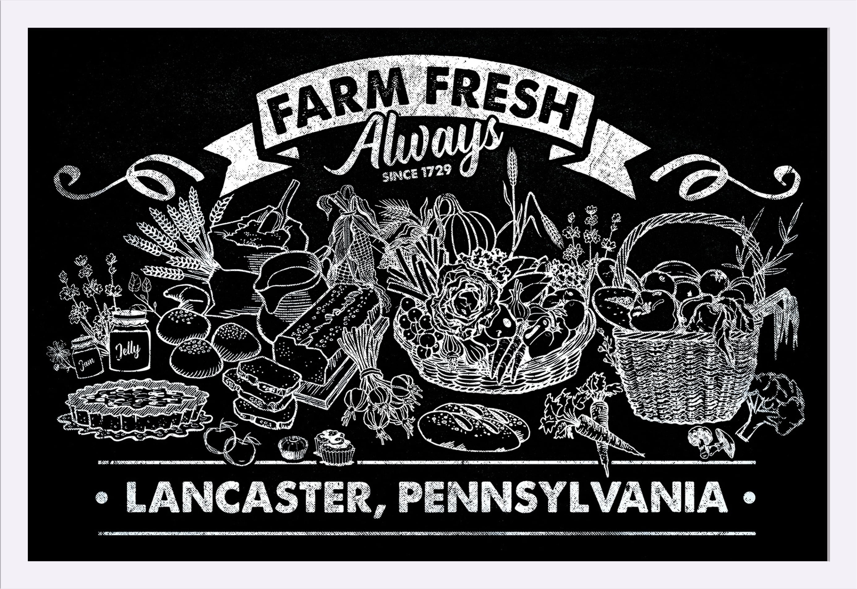 Lancaster, Pennsylvania Fruits & Veggies Farm Fresh Lantern Press
