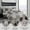 Black Silver, variant on Smuge 3 Piece Quilt Set Queen/Full Size Bedspread Coverlet Plaid Patchwork Bedding Reversible Quilt Microfibers Coverlet Lightweight Bedding Grey Beige
