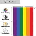 thumbnail image 2 of Banderas de jardín arcoíris del orgullo gay LGBTQ - Bandera pequeña LGBTQ de 31,7 x 45,7 cm, de doble cara, para lesbianas, gays y transgénero, 2 of 6
