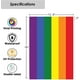 thumbnail image 2 of Banderas de jardín arcoíris del orgullo gay LGBTQ - Bandera pequeña LGBTQ de 31,7 x 45,7 cm, de doble cara, para lesbianas, gays y transgénero, 2 of 6