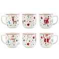 thumbnail image 3 of Bico Christmas Merry Crew Ceramic 19oz Holiday Mugs, Set of 4, for Coffee, Tea, Drinks, Microwave & Dishwasher Safe, 3 of 4