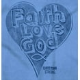 thumbnail image 2 of Faith Love God Heart Christian Women Crewneck Sweatshirt Brisco Brands S, 2 of 5