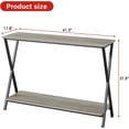 thumbnail image 2 of Narrow Console Table, 2-Tier Farmhouse Sofa Table with Shelves, 41.3 Inch Long Hallway Table, Behind Couch Table for Living Room Hallway Entryway, 2 of 7