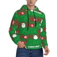 thumbnail image 2 of Lsque Cute Santa Pattern Casual Men's Hoodie,Hooded Sweatshirt with Kangaroo Pocket,Pullover Hoodie-3X-Large, 2 of 7