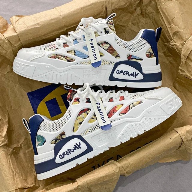 Chaussures de Course de Luxe pour Hommes Respirantes Chaussures de Planche à Roulettes Chunky Confortables Espadrilles Décontractées Hommes Tenis Masculino Chaussures Homme FWZ