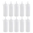 thumbnail image 3 of 340ml 10pcs / Set Plastic Condiment Dispenser for Sauce Oil Cream Vineger (White), 3 of 14