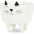 thumbnail image 2 of Abbott Collection 27-MINIKIN-370 Small Cat Planter, 3.5 inches H, White, 2 of 4