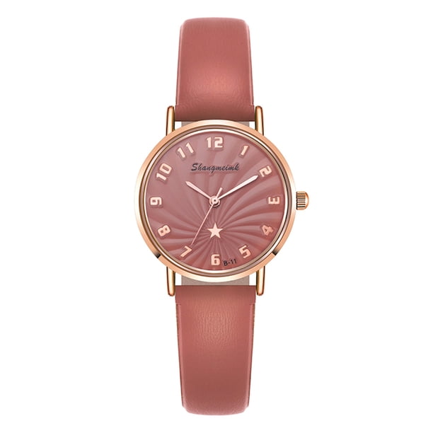 Price Down Sfonq Watches for Women Women's Watch Digital Dial Quartz Leather Wristband Gift Suitable For Women And Girls Mothers Day Gift,Pink Buy 2 Save 10%