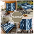 thumbnail image 6 of Abstract Blue Moire Large Tapestry for Bedroom Wall Hanging Tapestry,Gradient Coastal Ocean Geometric Waves Ceiling Backdrop Tapestries Poster Blanket Wall Decor for Teens Room Living Room 86" x 104", 6 of 8
