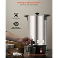 thumbnail image 2 of KFFKFF Commercial Coffee Urn, 60 Cup 9 L Hot Beverage Dispenser with Dripless Faucet, Quick-Brewing Stainless Steel Large Commercial Coffee Maker, 2 of 9