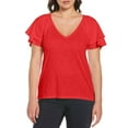 thumbnail image 6 of Rafaella Ladies Knit V-Neck Top, 6 of 10